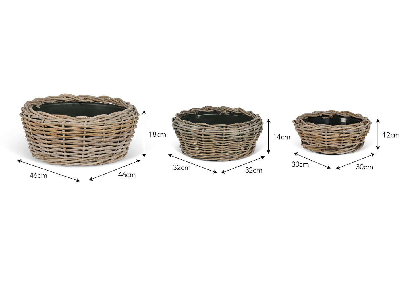 Kingscote Rattan Plant Bowl