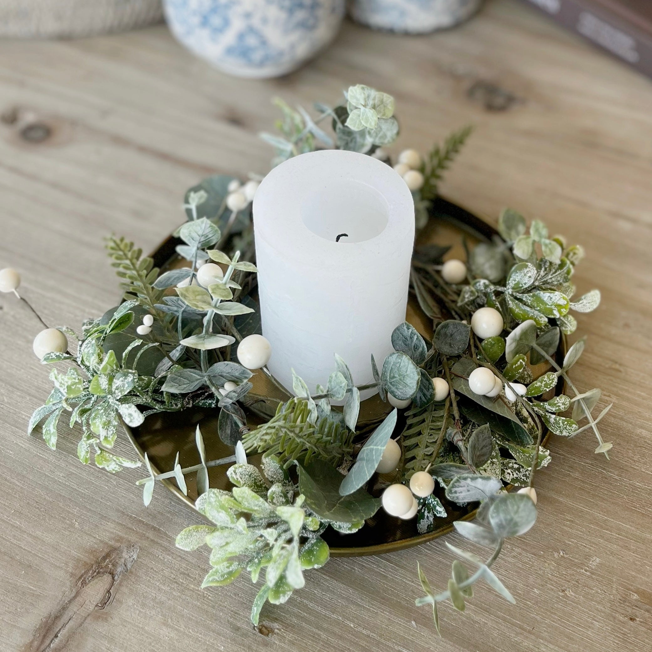 Eucalyptus & White Berry Candle Ring