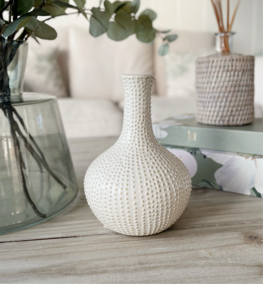 Cream Urchin Vase