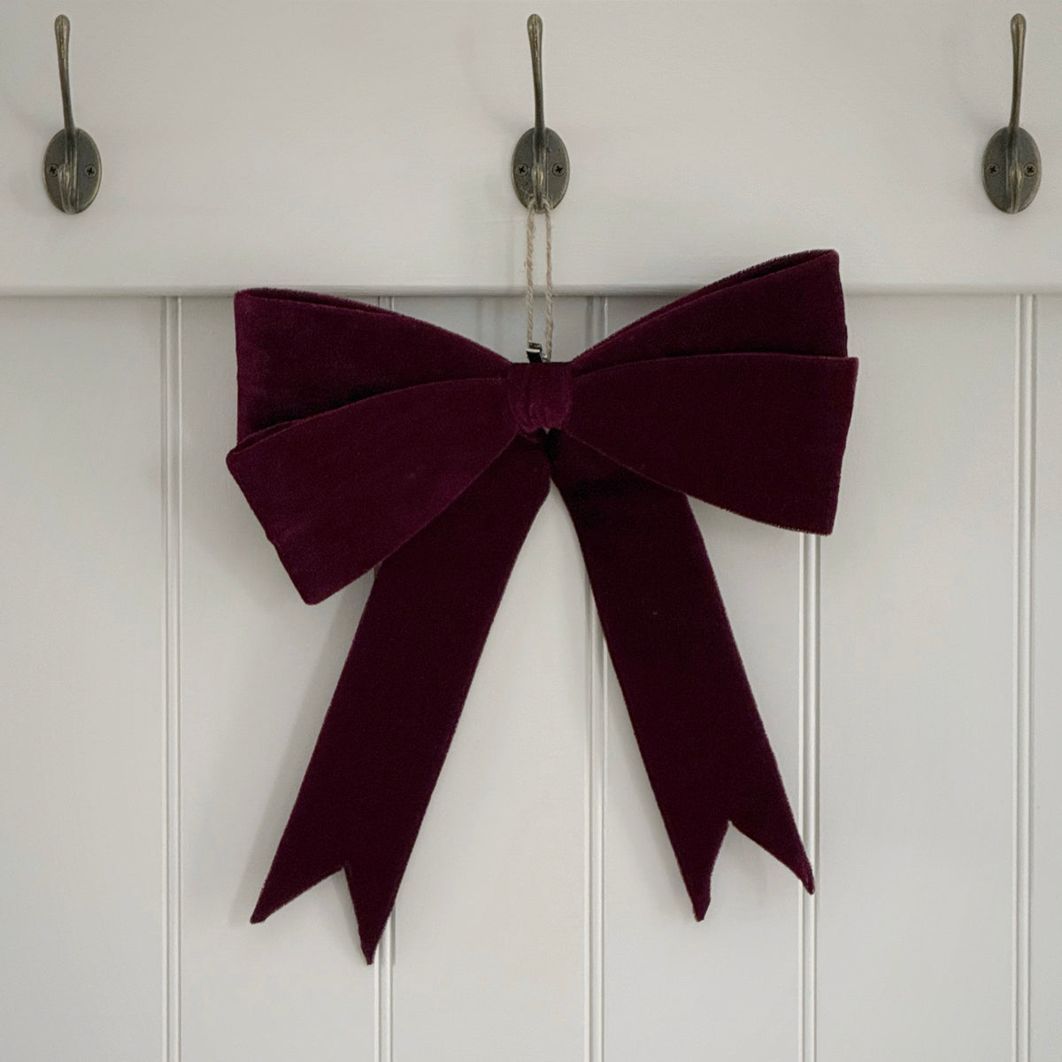 Large Velvet Burgundy Bow