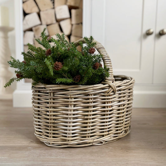 Oval Rattan Basket