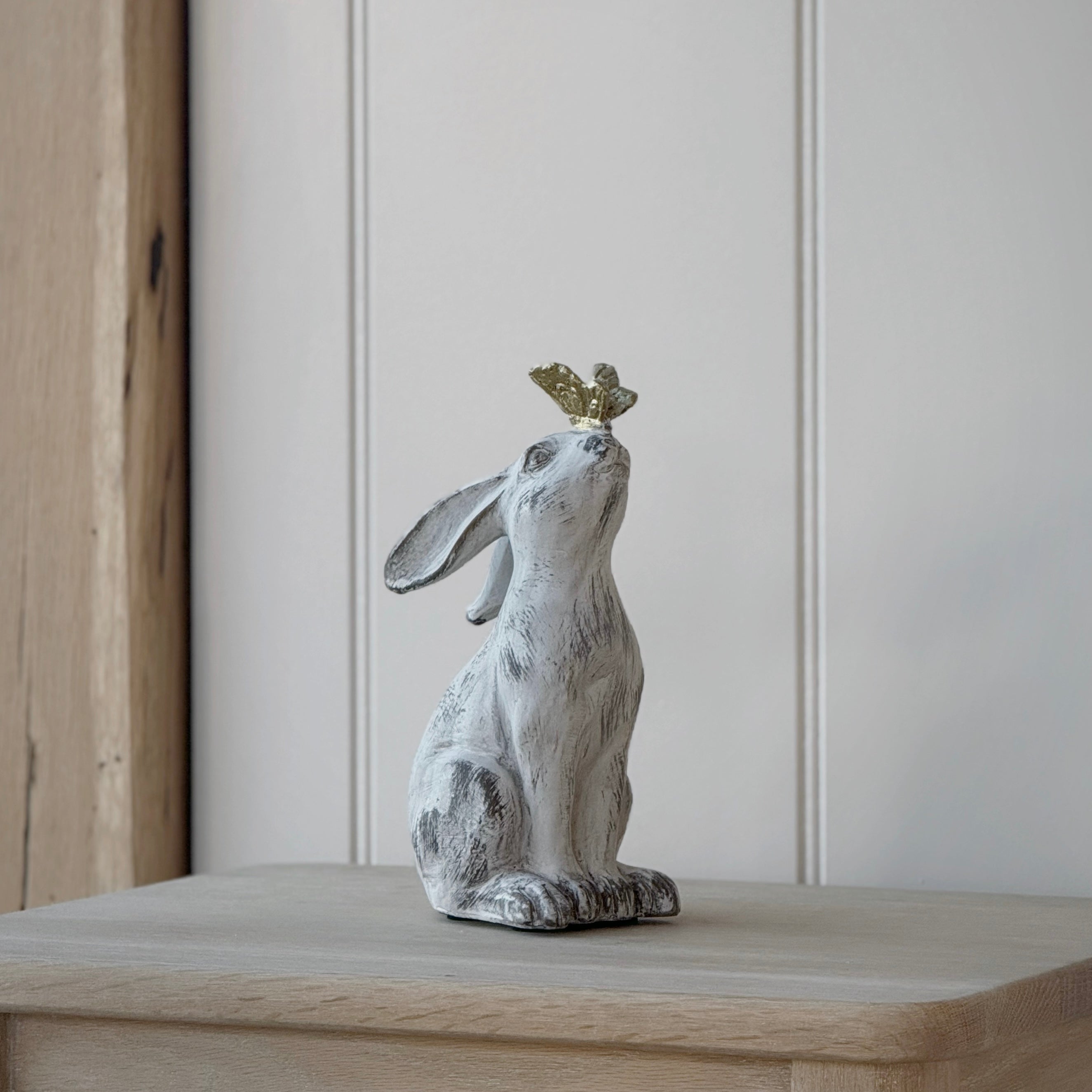 Stone Rabbit With Butterfly