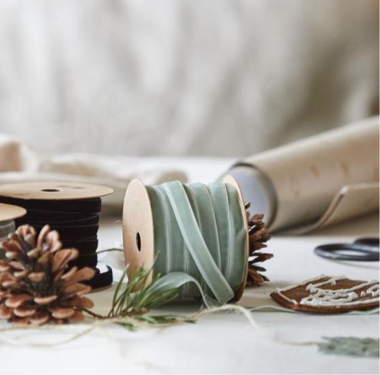 Sage Velvet Ribbon