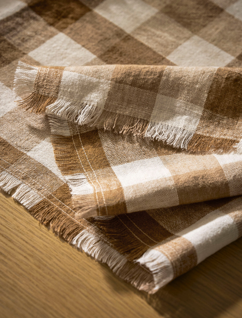 Brown Checked Runner