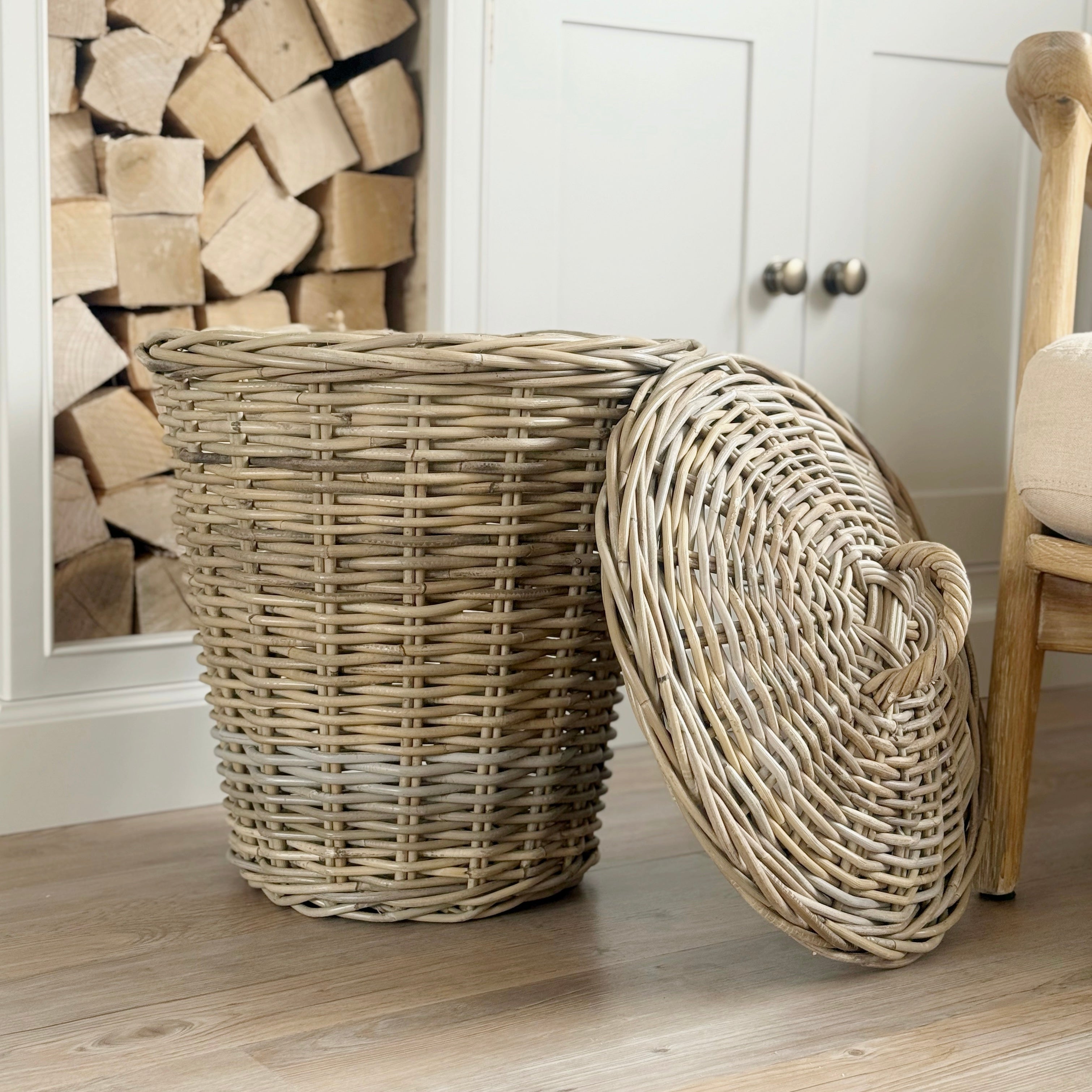 Round Laundry Rattan Basket
