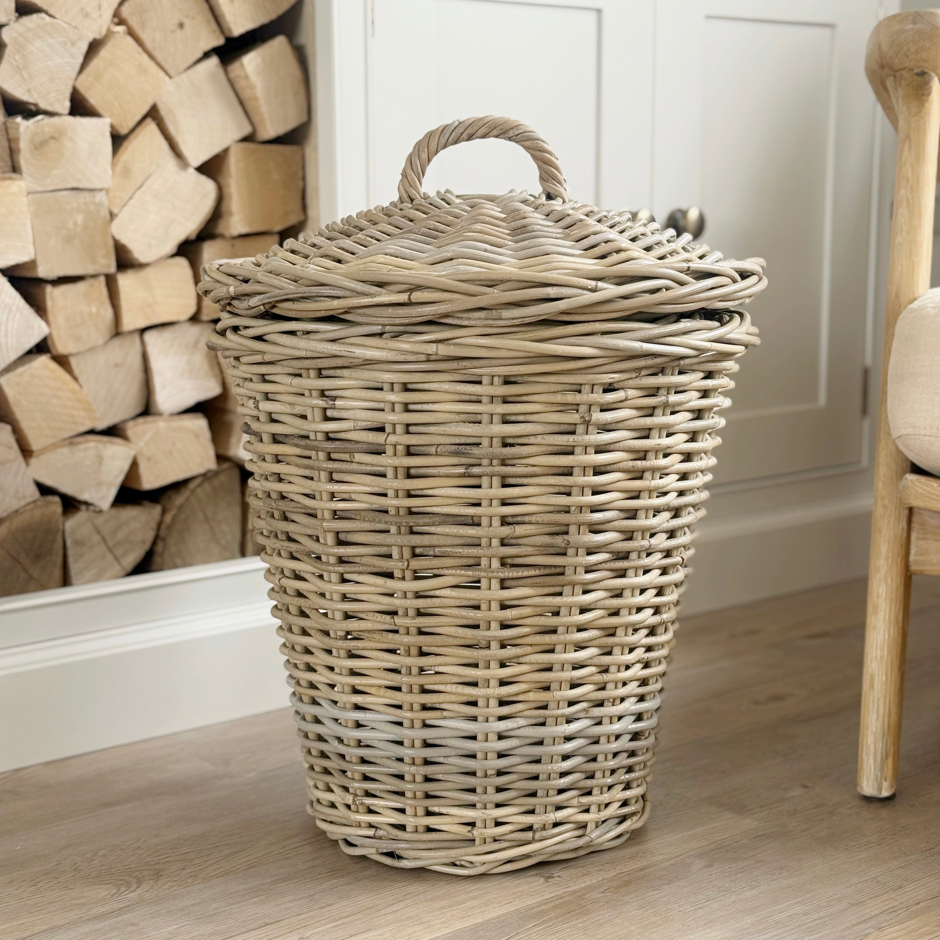 Round Laundry Rattan Basket