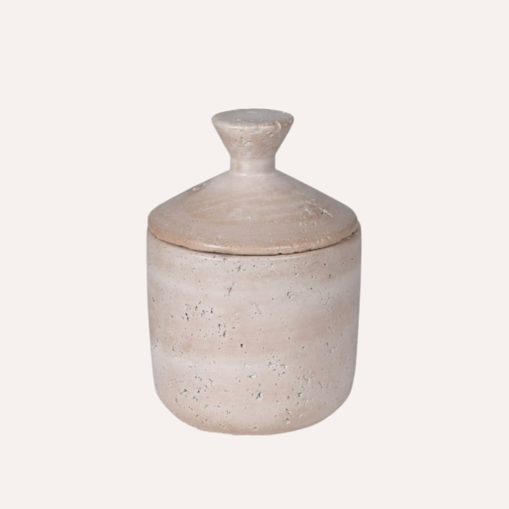 Large Taupe Storage Jar