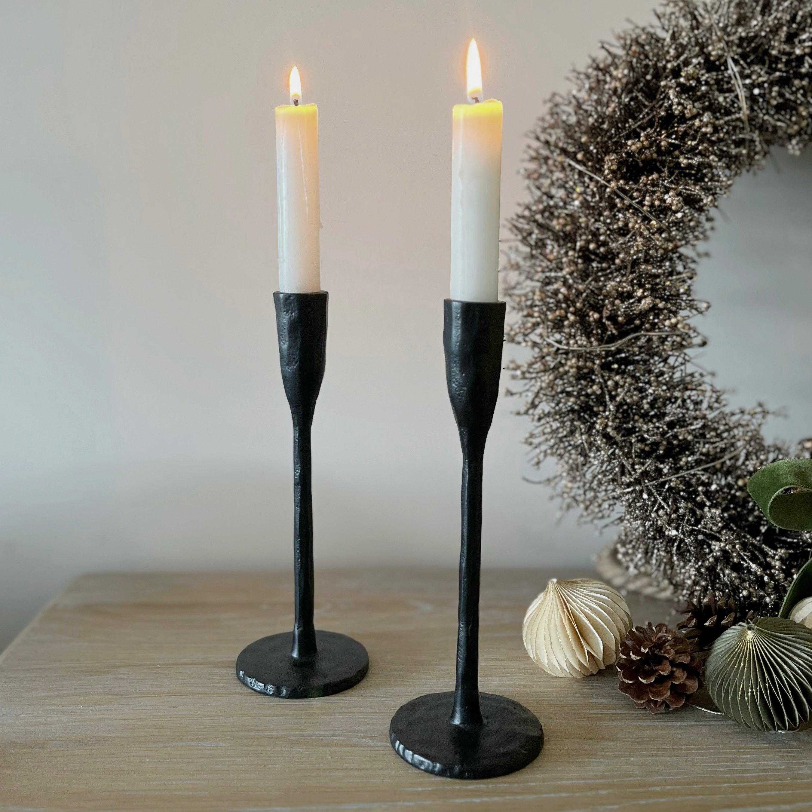 Black Dinner Candle Holder