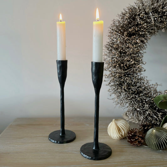 Black Dinner Candle Holder