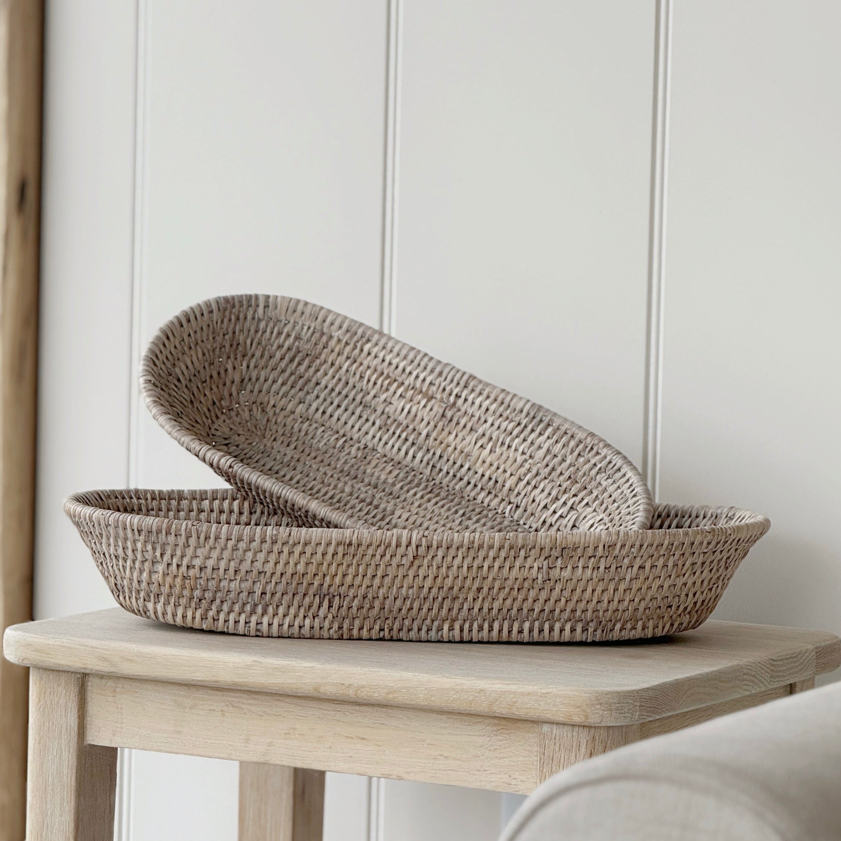 Rattan Long Oval Tray