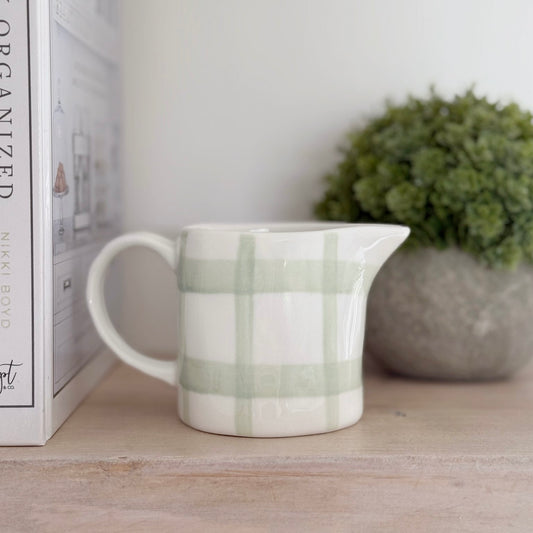 Mini Green Check Jug