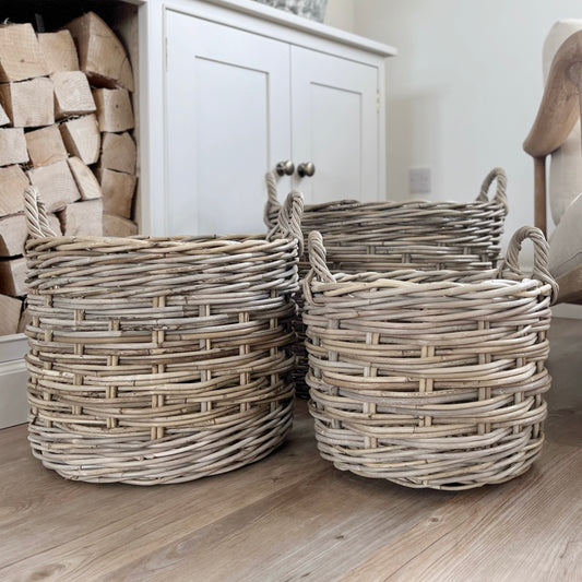 Round Weave Log Basket