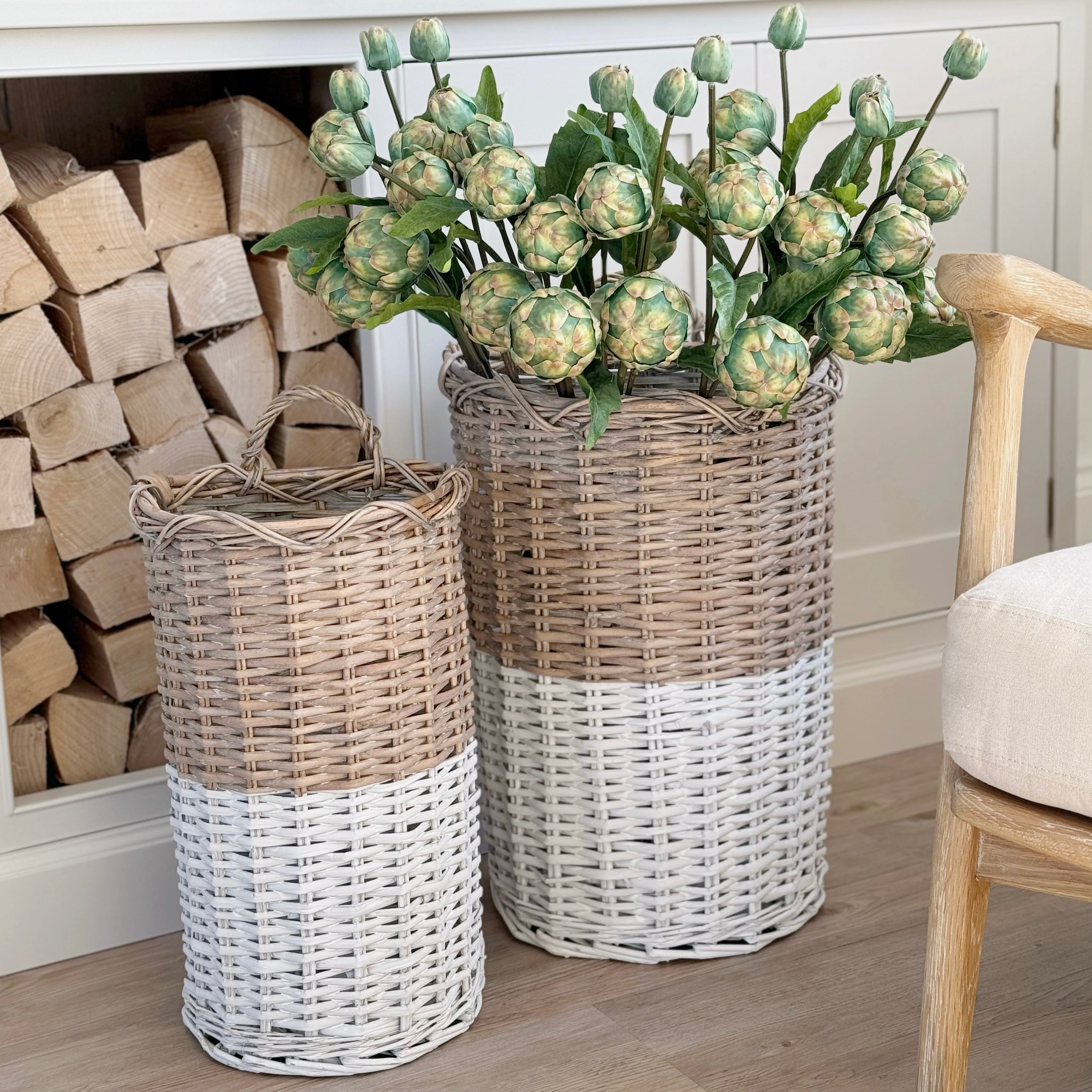 Tall Rattan Basket