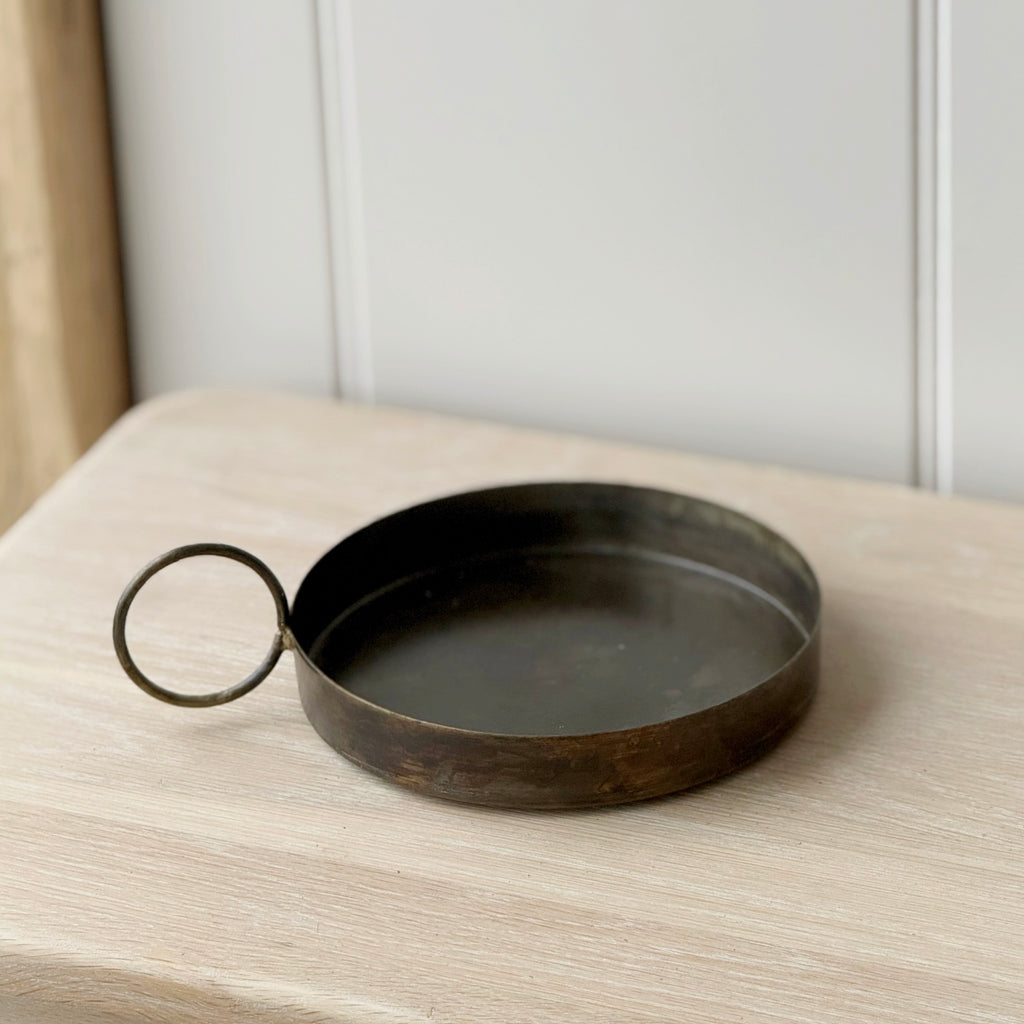 Antique Brass Candle Tray
