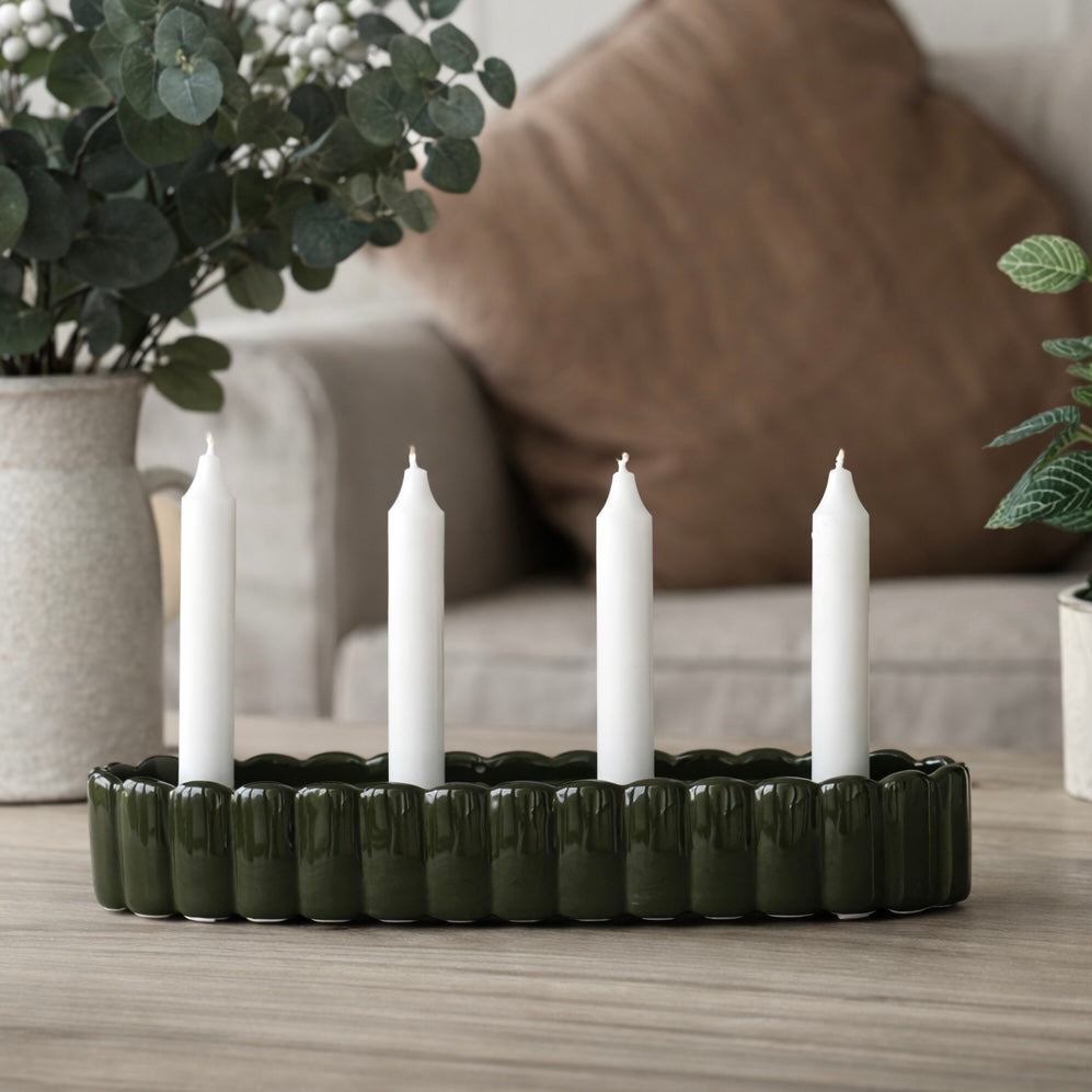 Green Edna Candle Holder