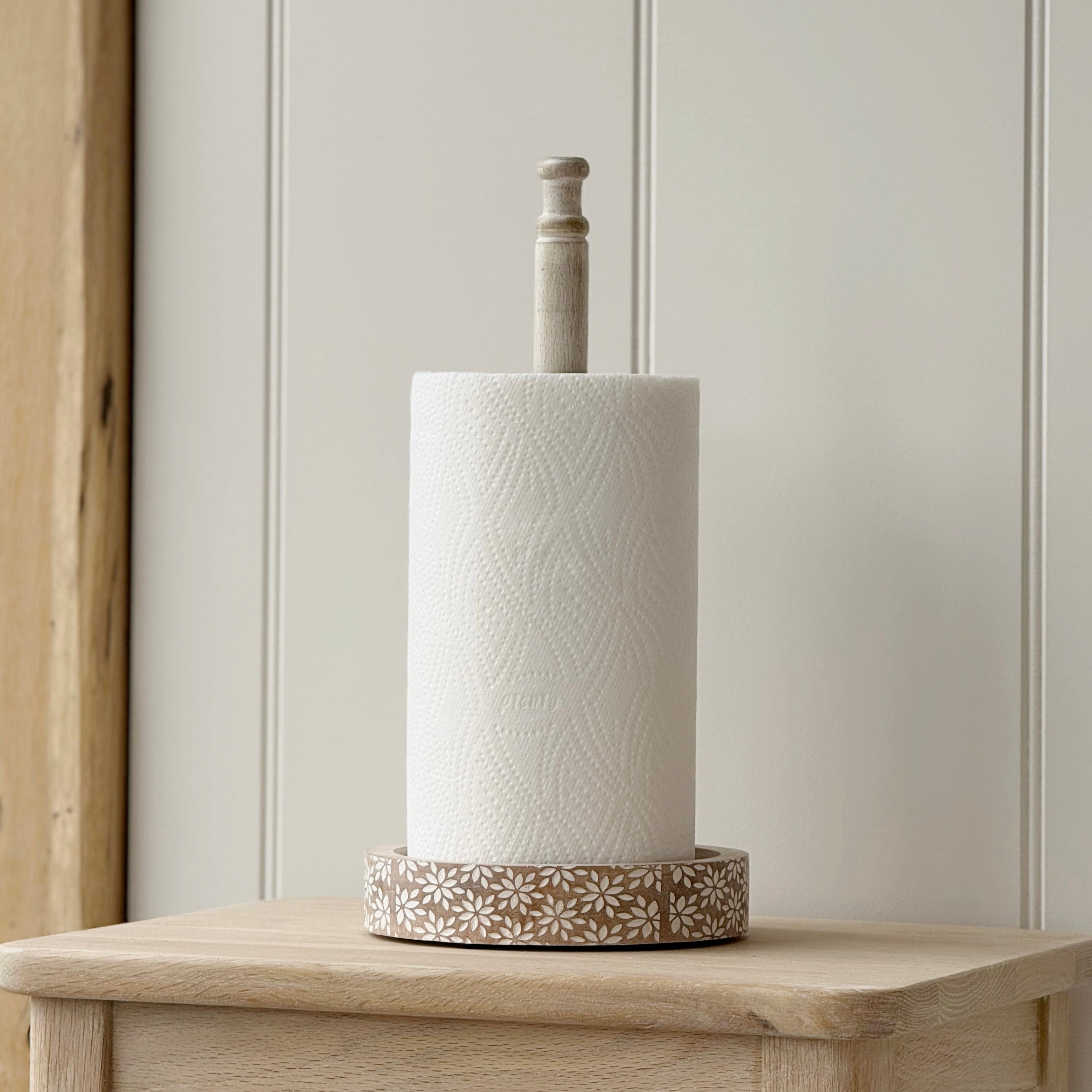 Mango Wood Kitchen Roll Holder