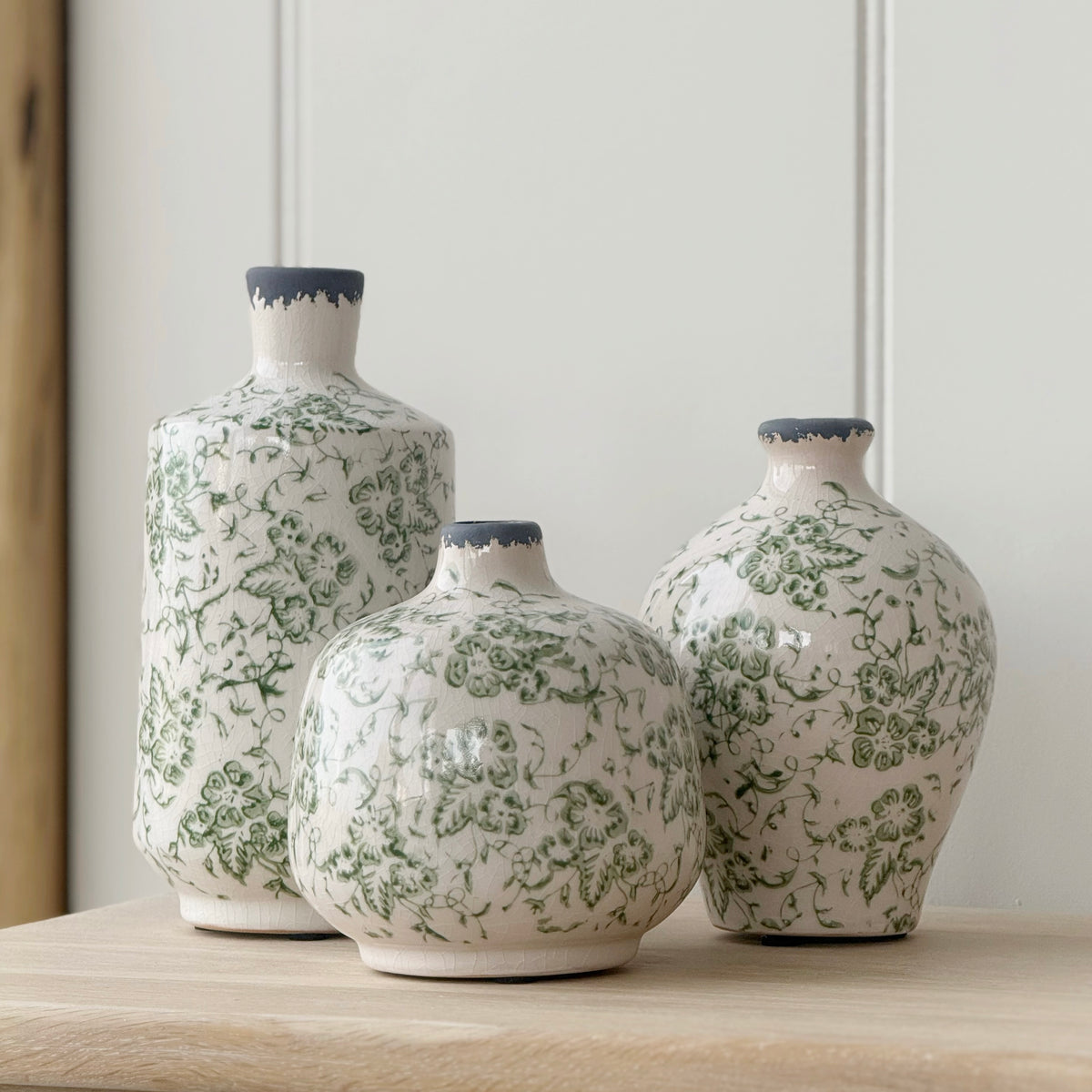 Vintage Style Green Flo Bottle Jar
