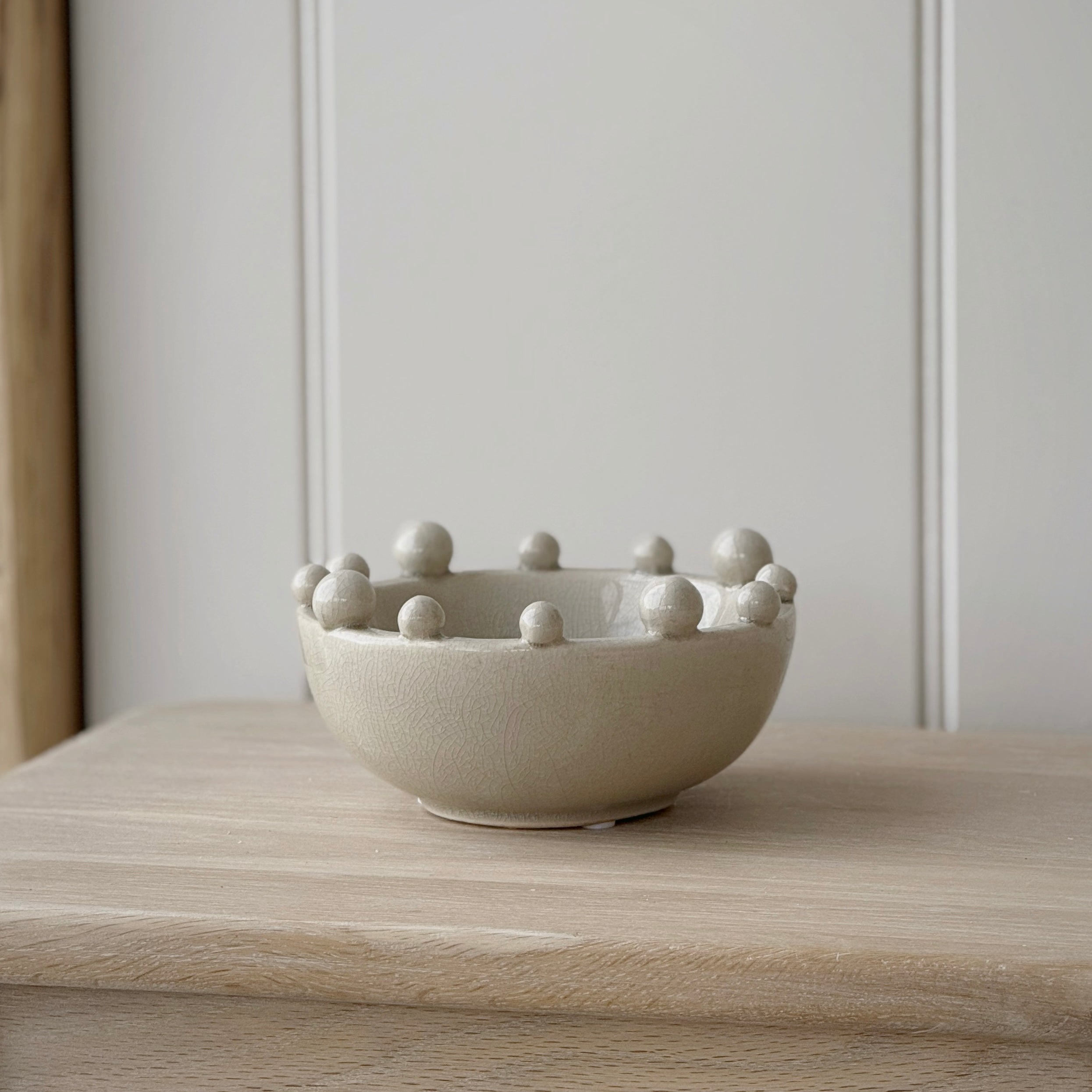 Cream Trinket Bobble Bowl