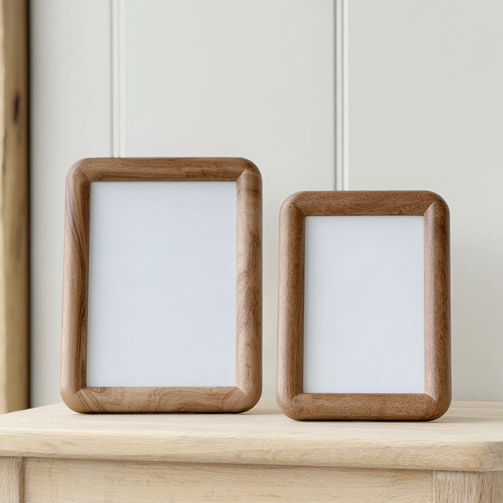 Natural Wood Rolled Edge Picture Frame 5x7