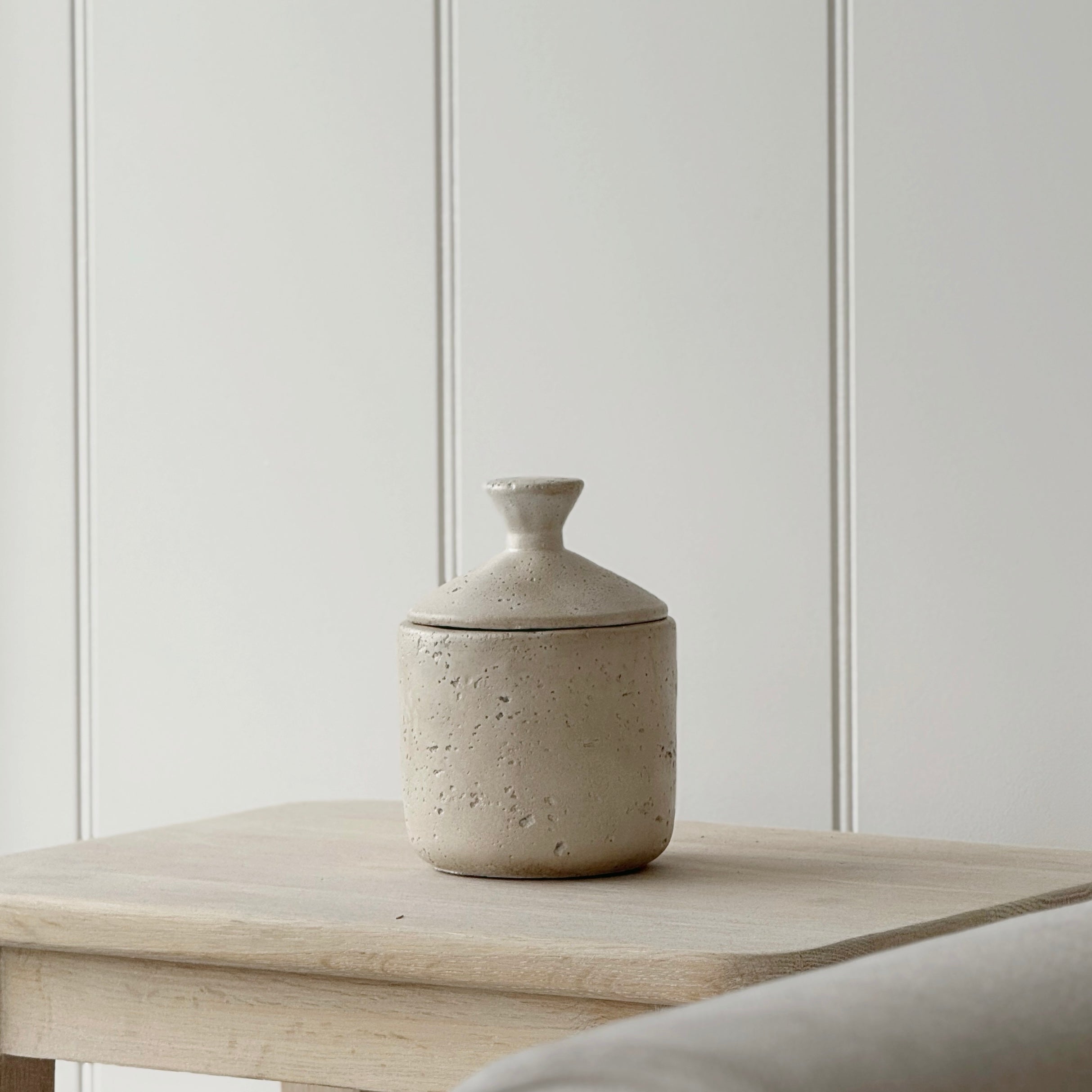 Small Taupe Jar