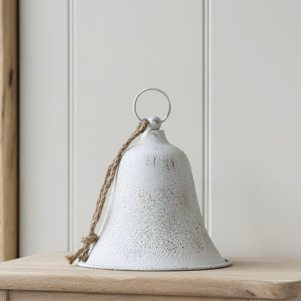 Imperfect Medium Rustic White Hanging Bell