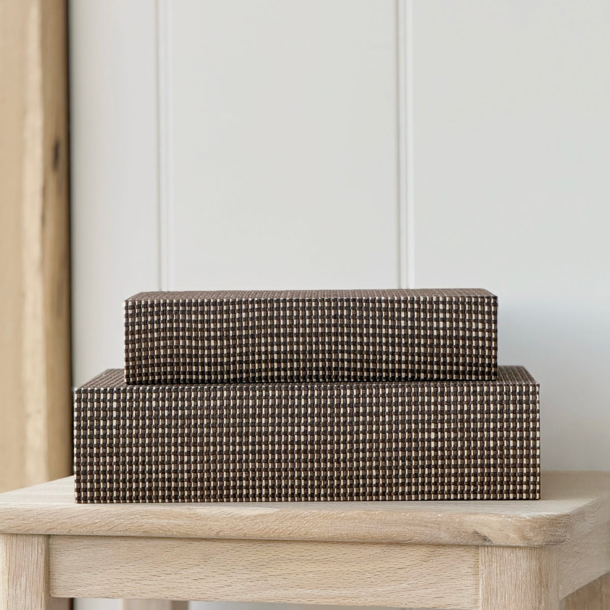 Set Of 2 Textured Book Boxes