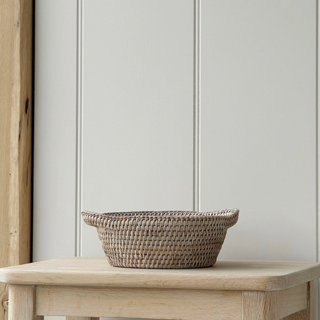 Rattan Round Basket Tray