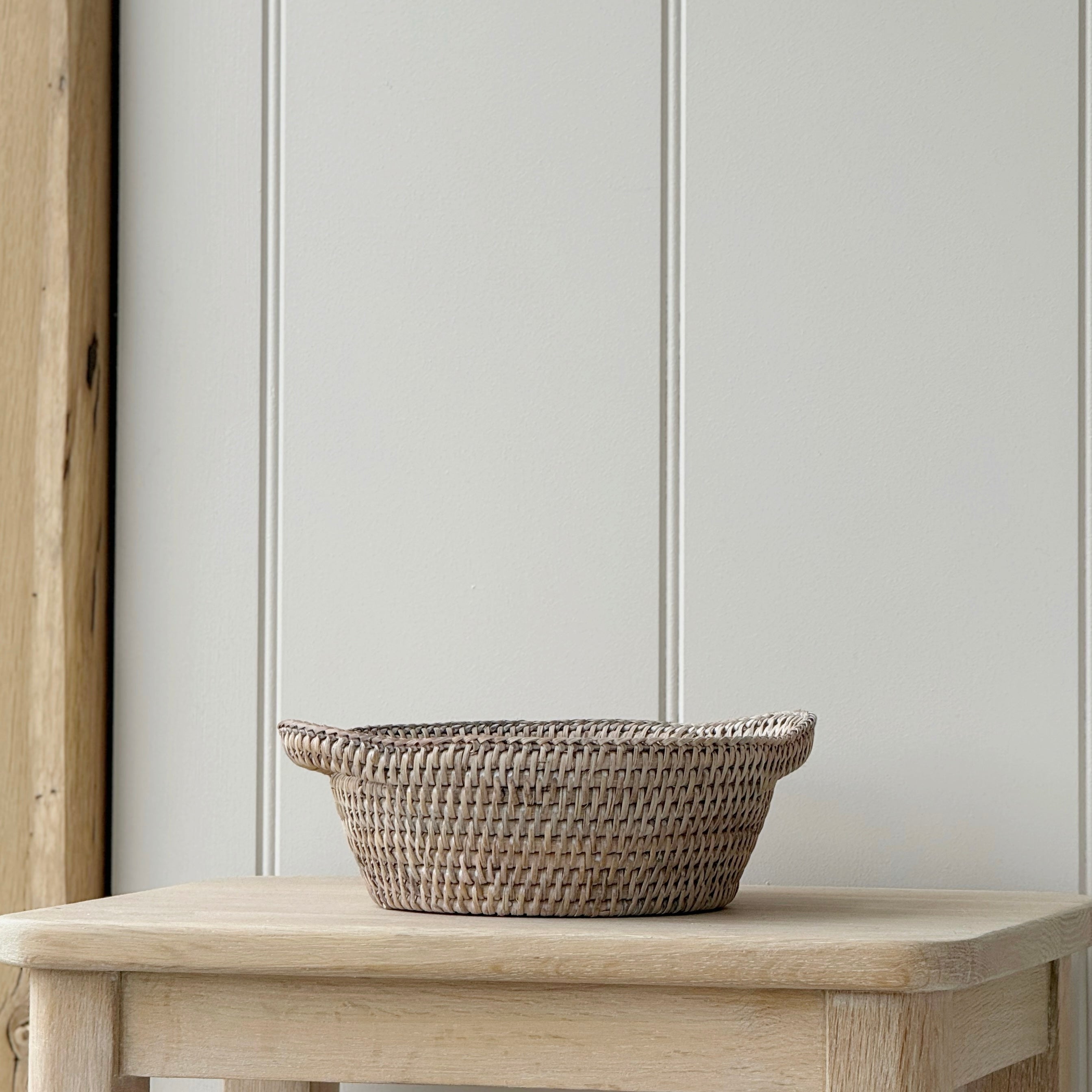 Rattan Round Basket Tray