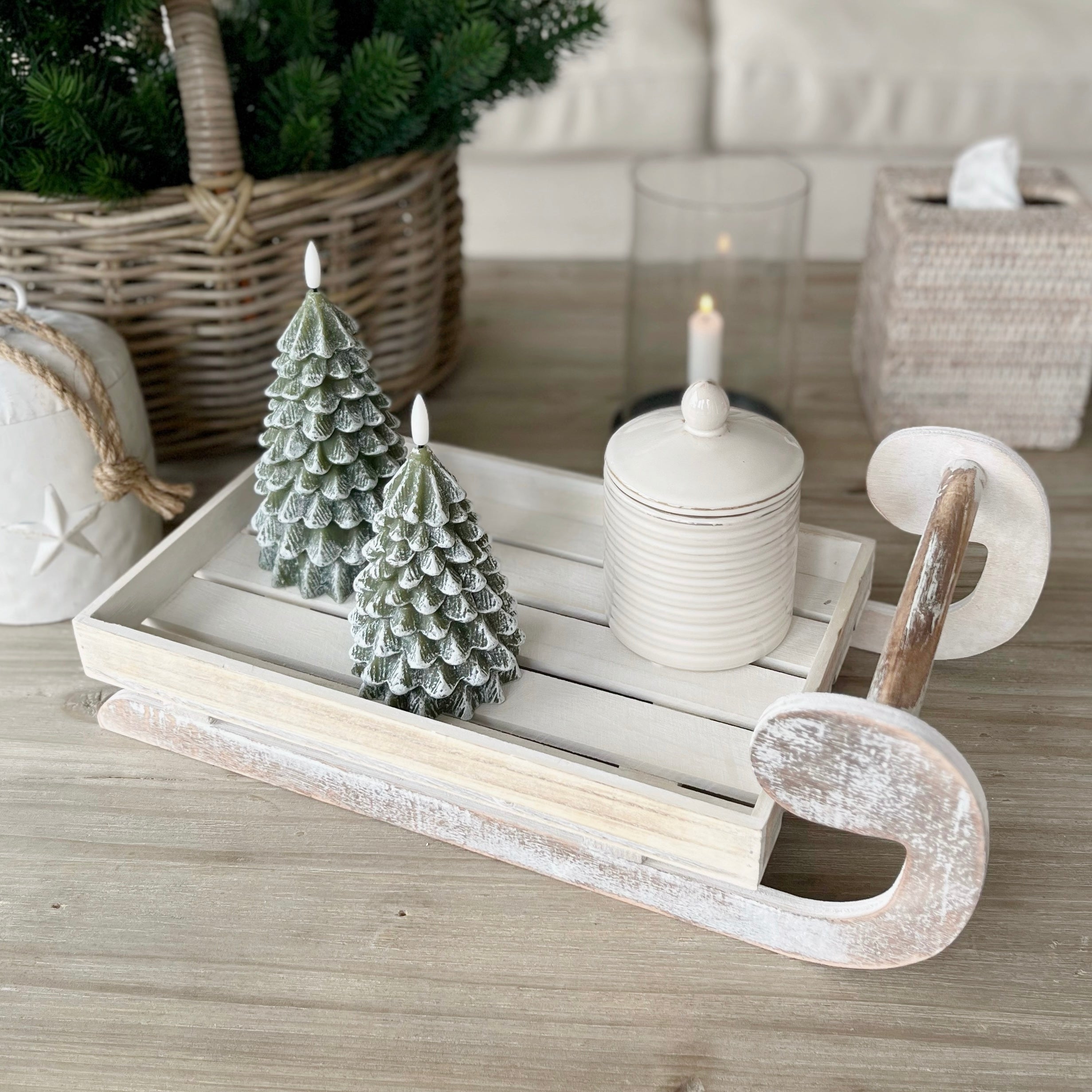 Distressed Sleigh Tray