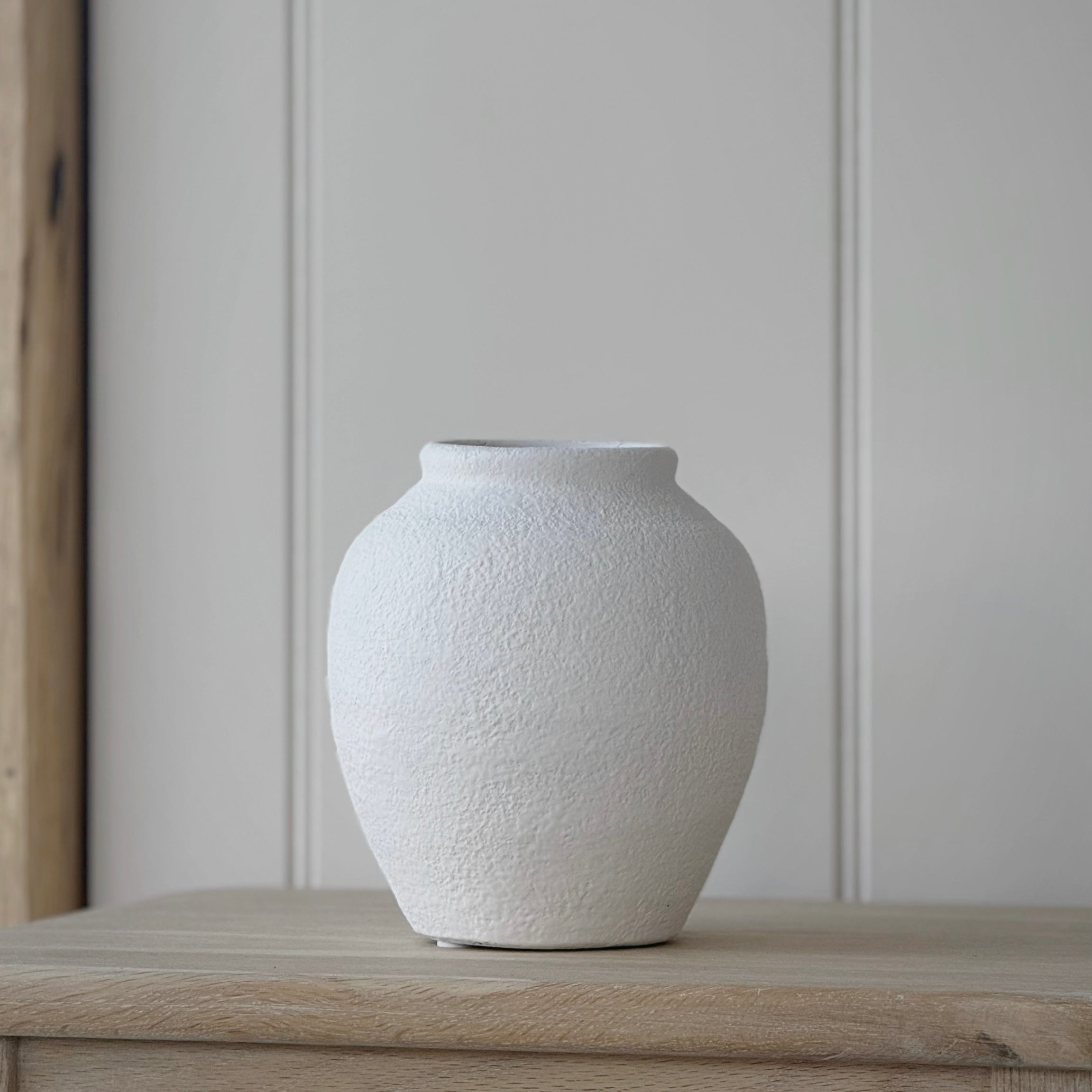White Stone Vase