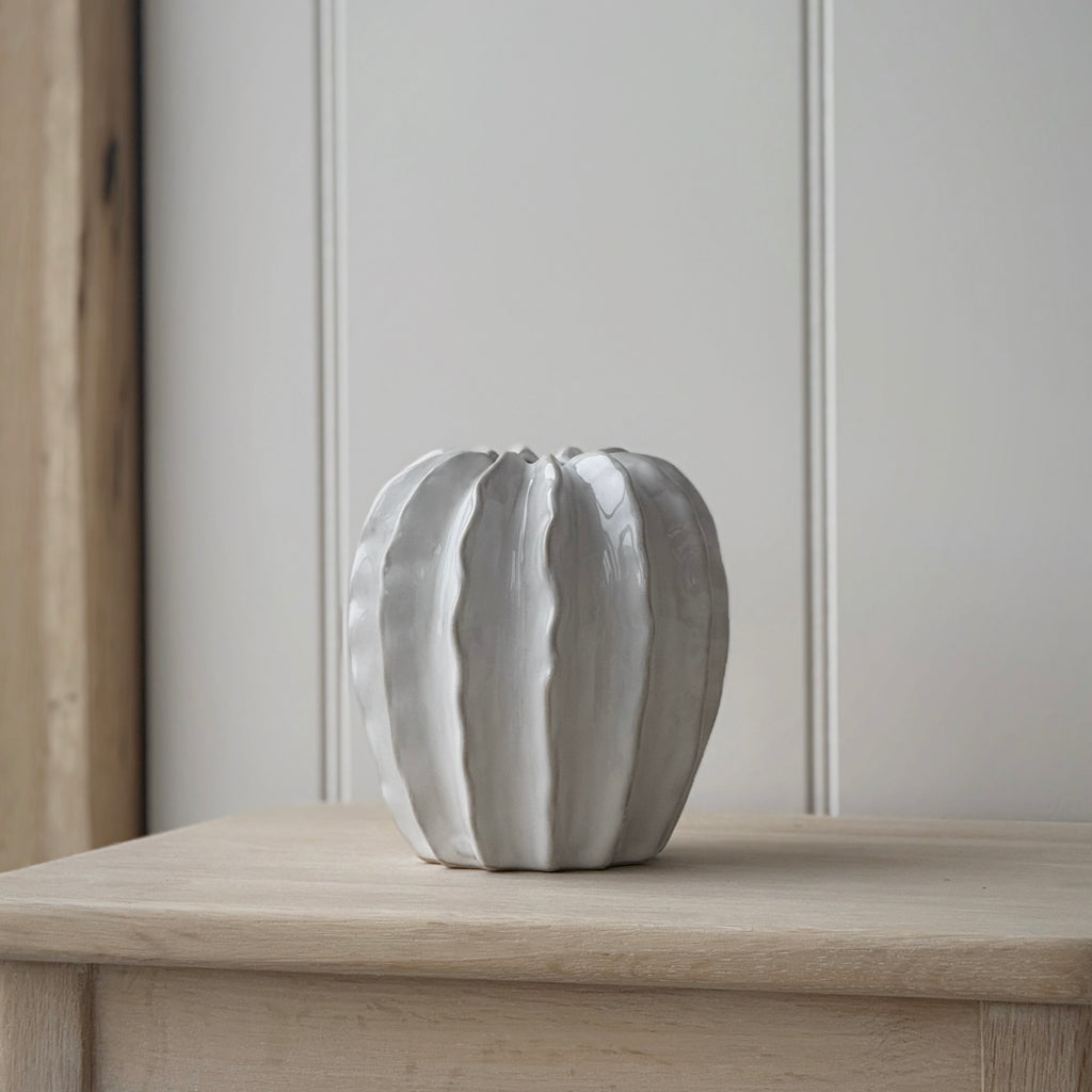Small White Pod Vase
