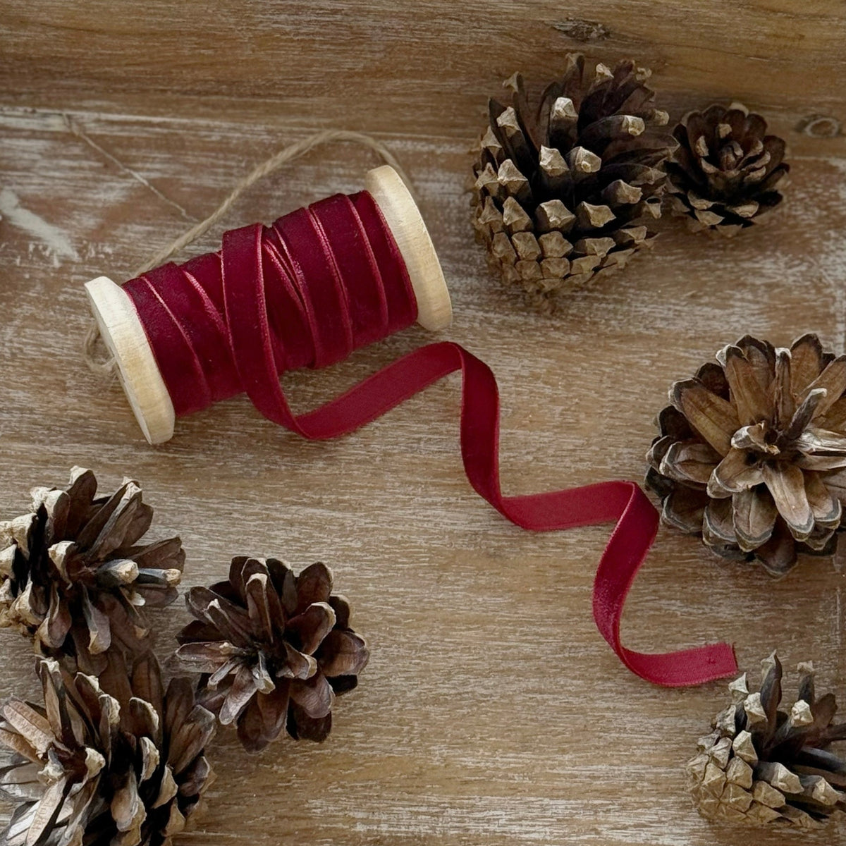 Velvet Ribbon on wooden spool