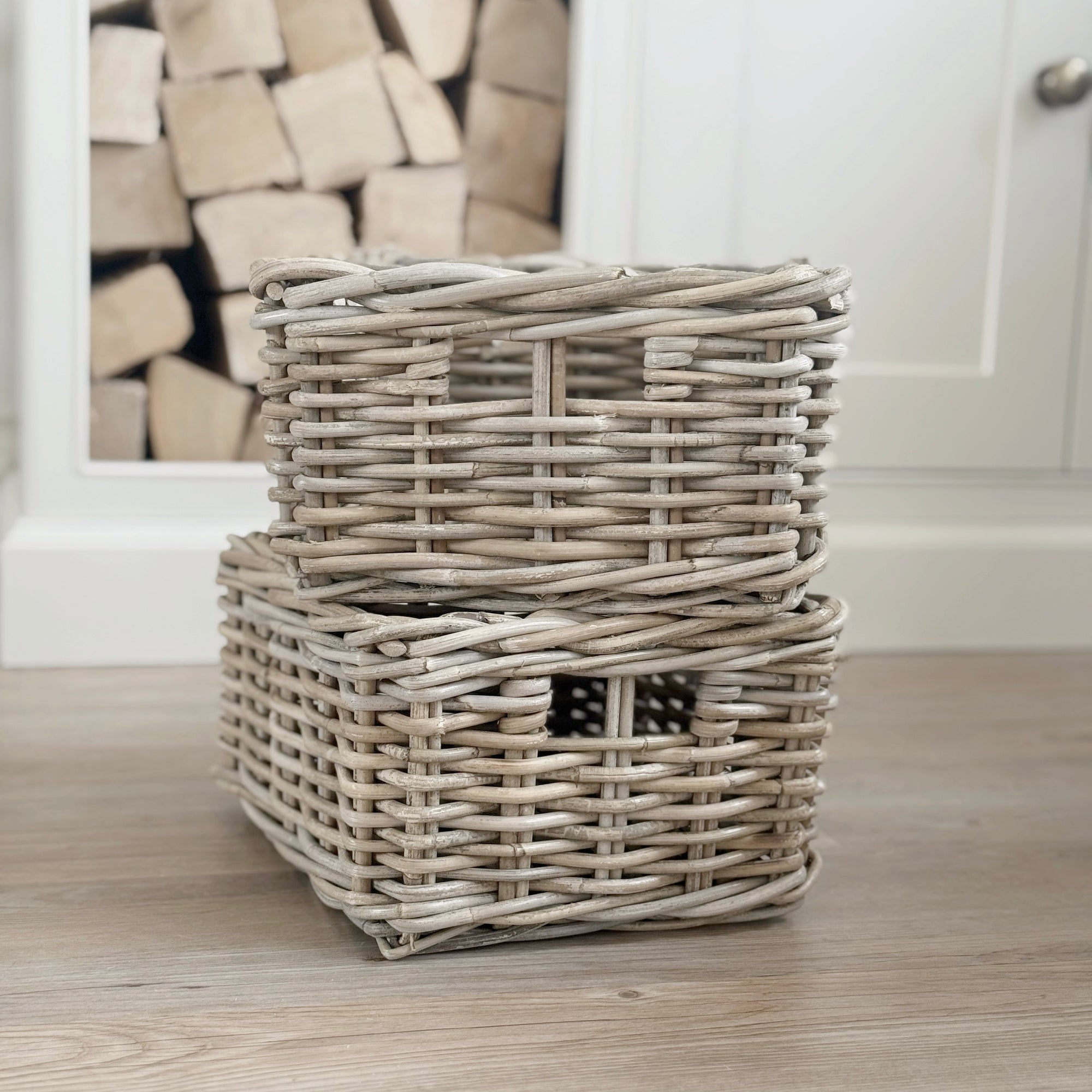 Oblong Rattan Storage Basket