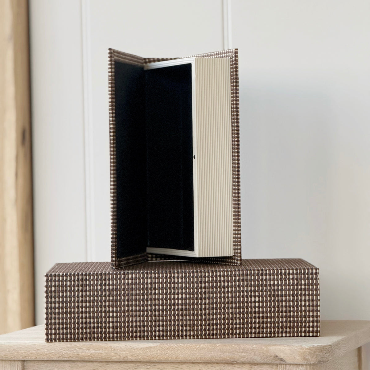 Set Of 2 Textured Book Boxes