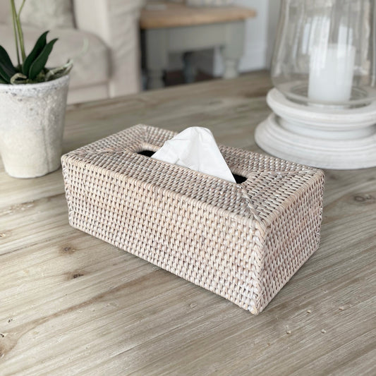 Rattan Rectangle Tissue Box