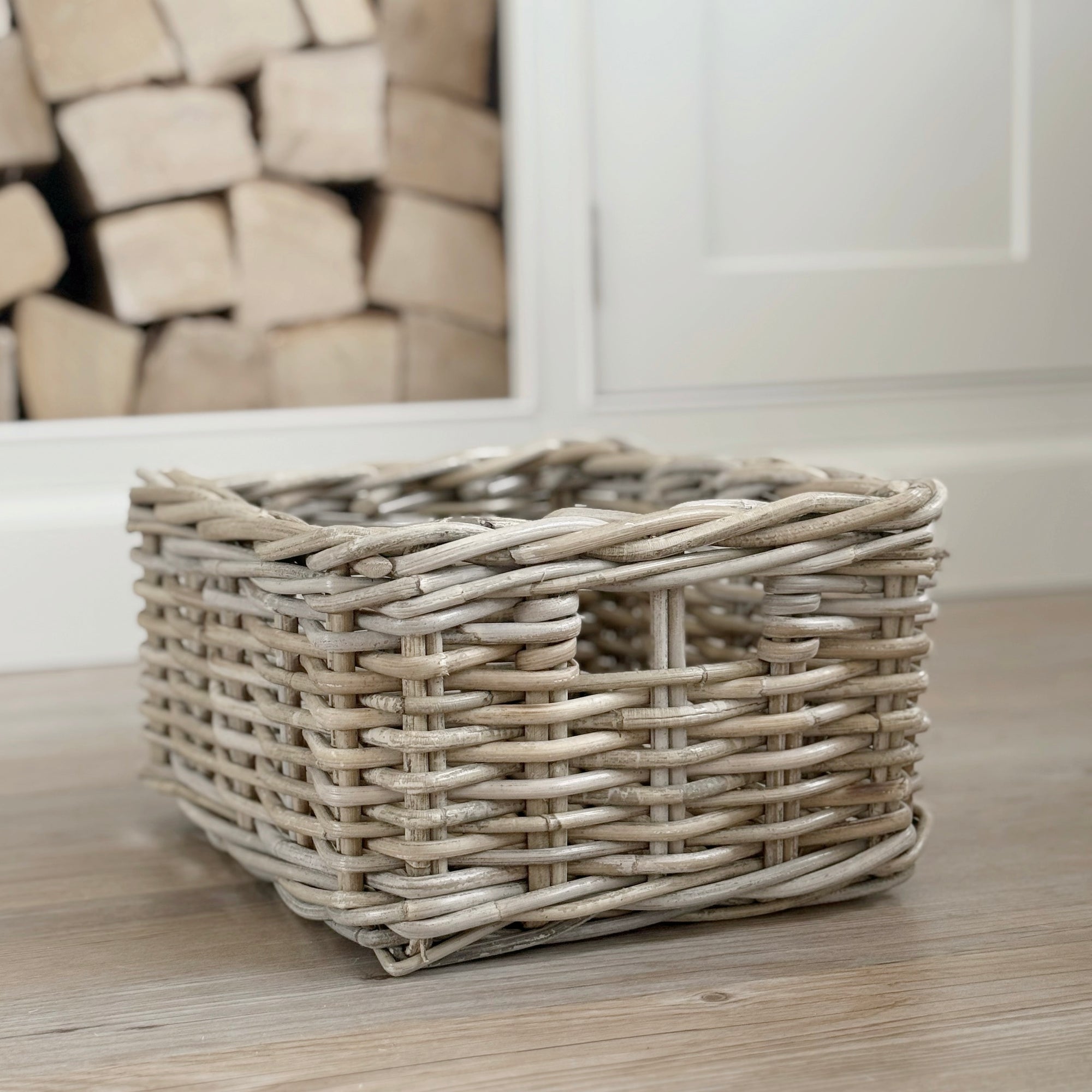 Oblong Rattan Storage Basket