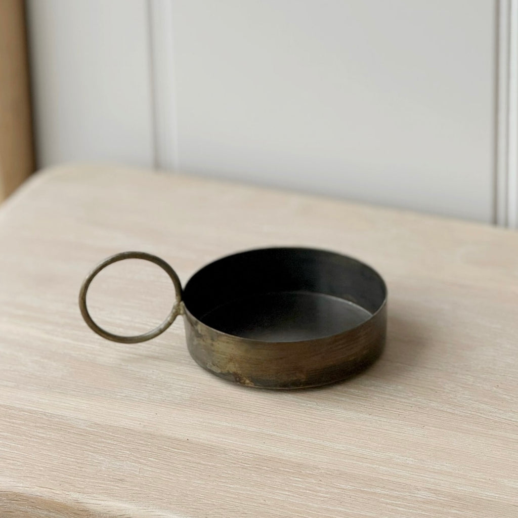 Antique Brass Candle Tray