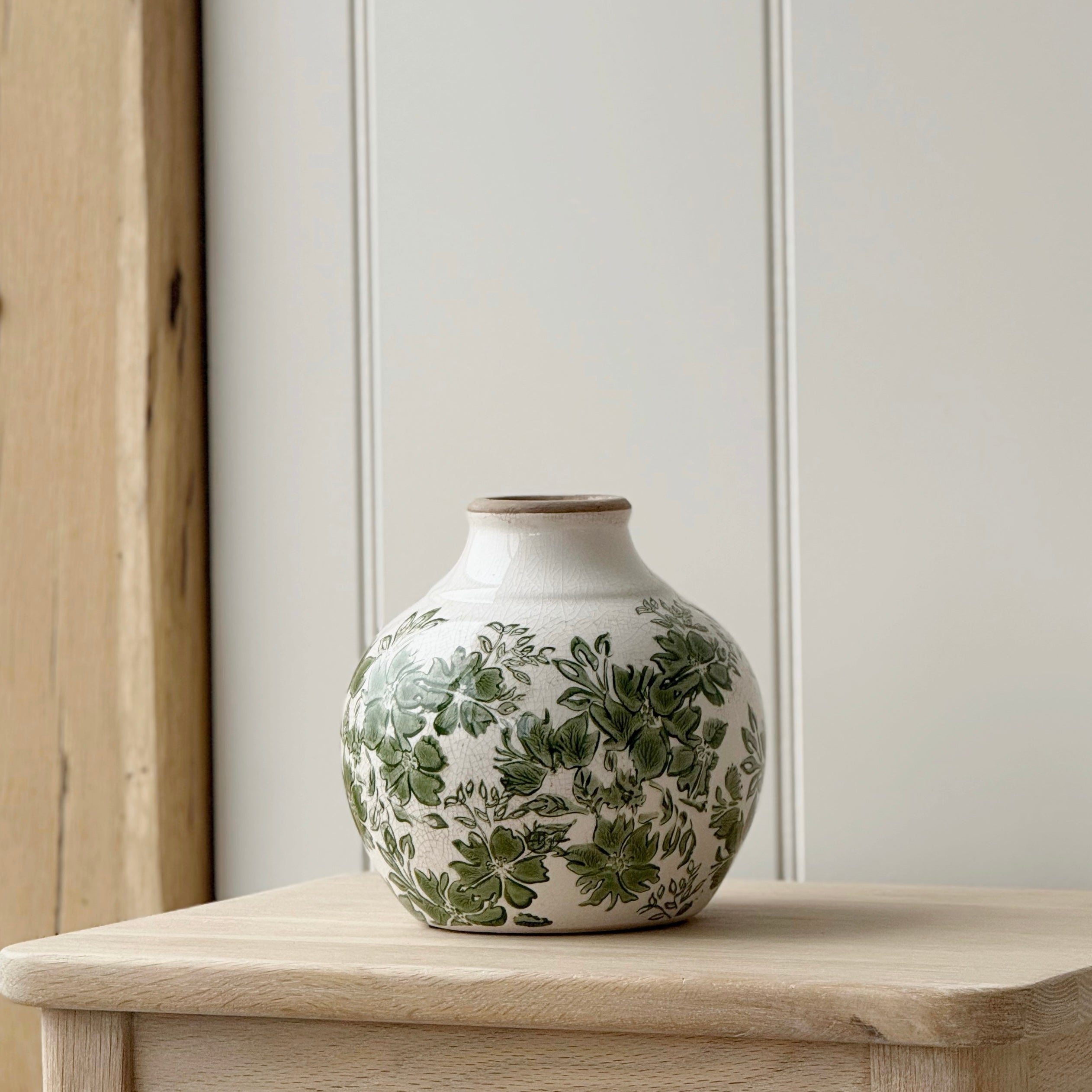 Vintage Style Green Vase