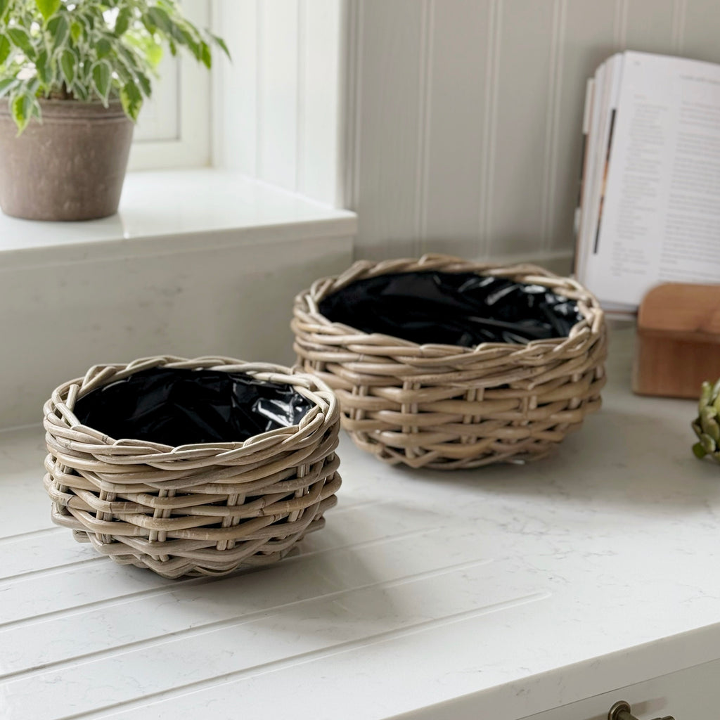 Rattan Round Planter