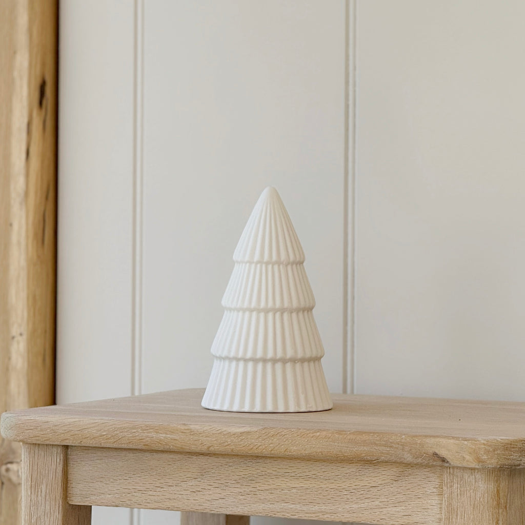 Matte White Striped Tree