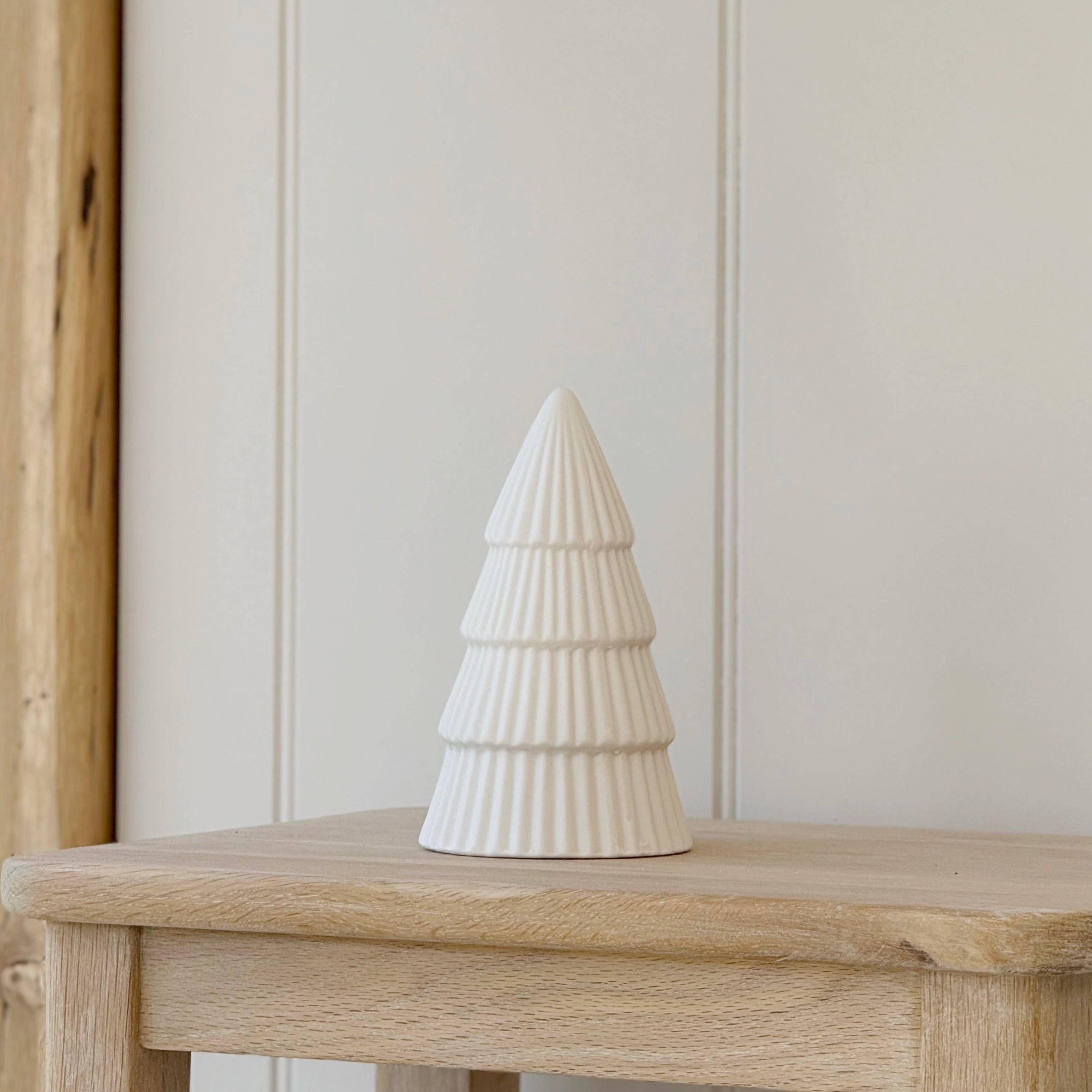 Matte White Striped Tree