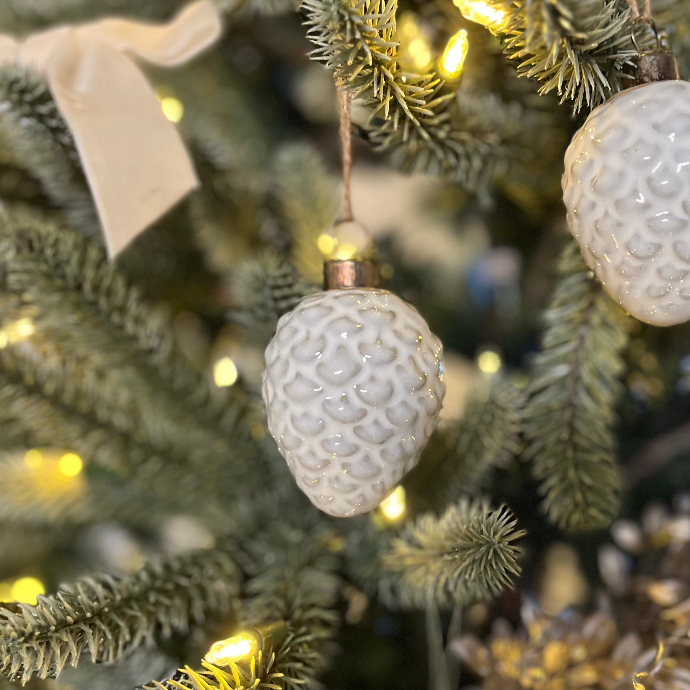Glazed Hanging Pinecone