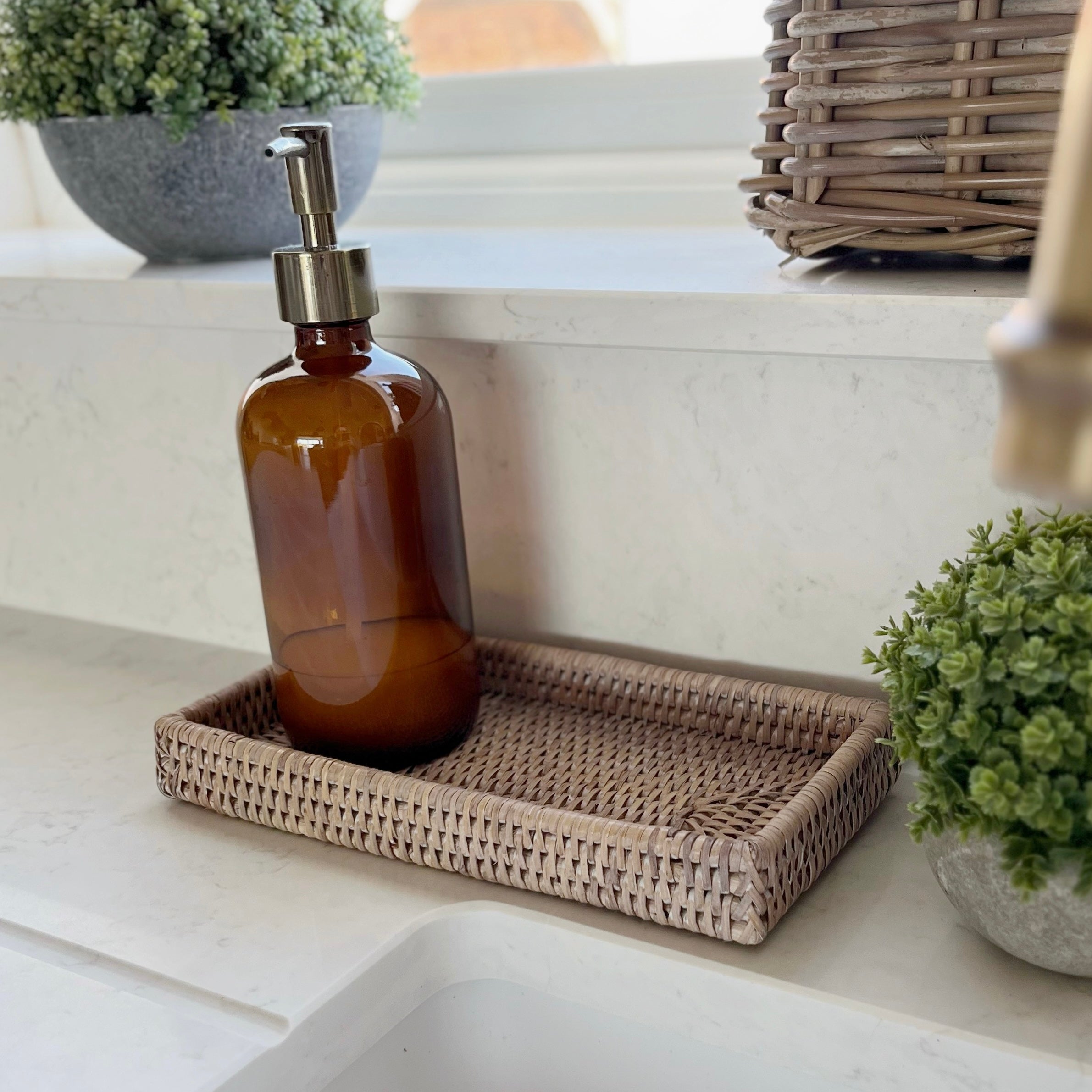 Small Rectangular Rattan Tray