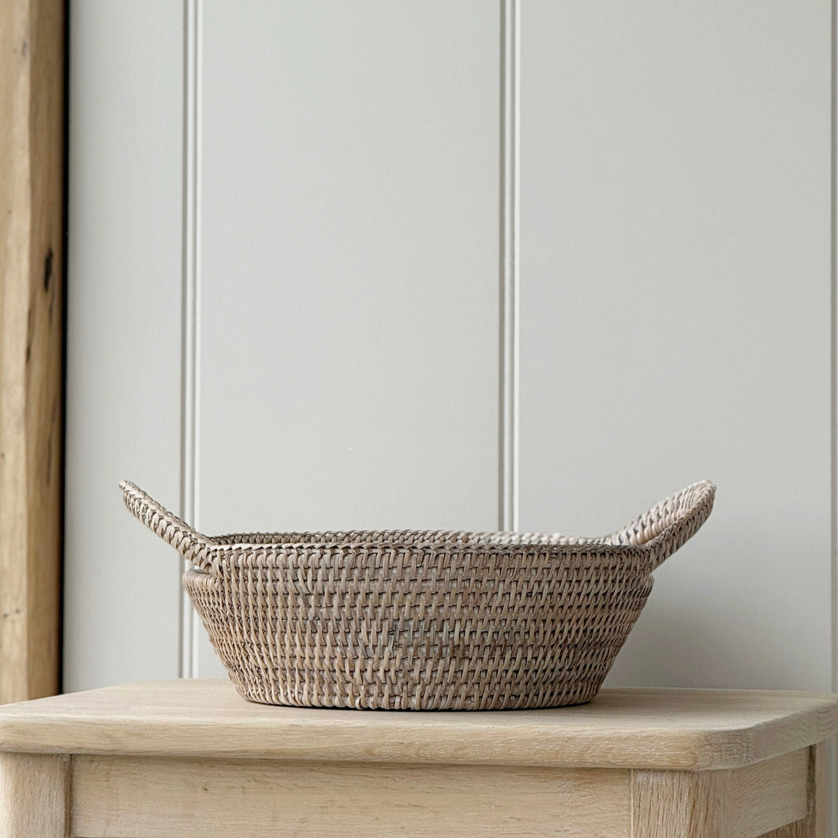 Rattan Round Basket Tray