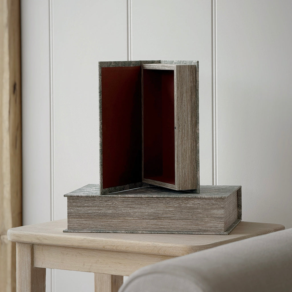 Set Of 2 Floral Book Boxes