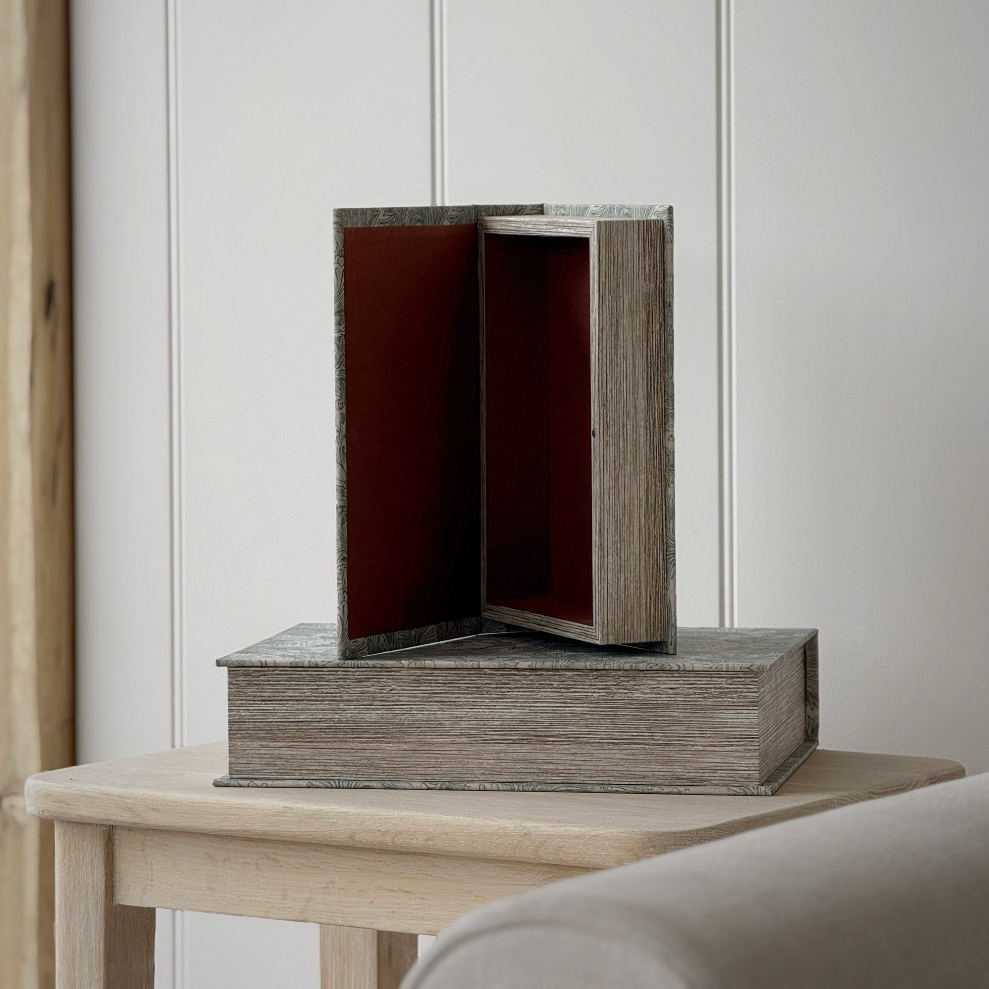 Set Of 2 Floral Book Boxes