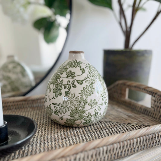 Olive Vintage Style Vase