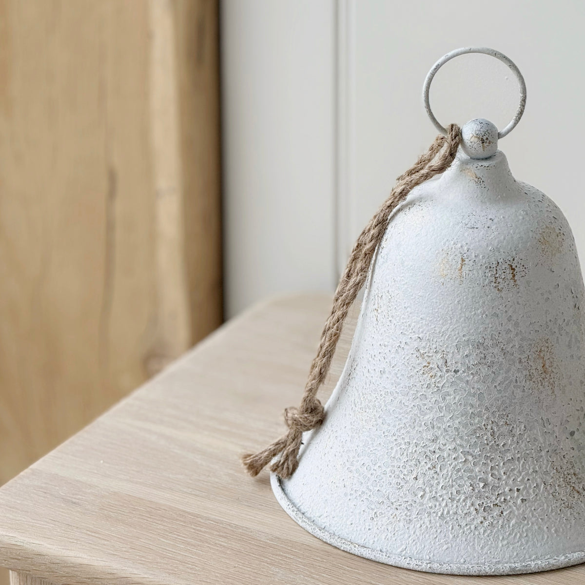Imperfect Medium Rustic White Hanging Bell