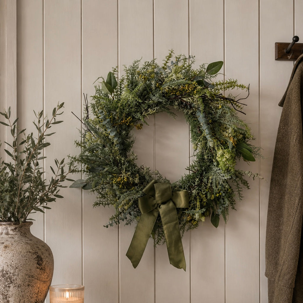 Green Bow Wreath