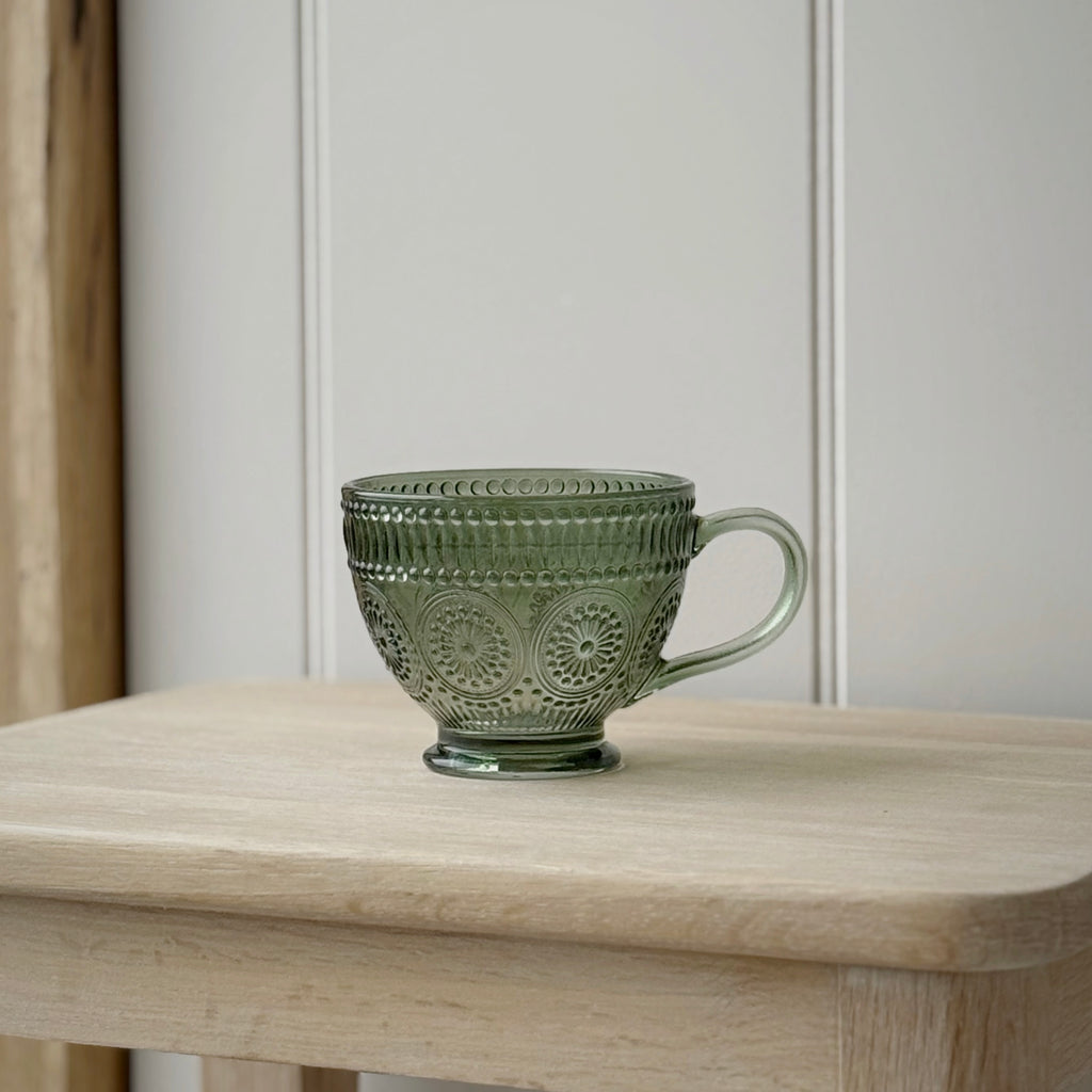 Green Glass Mug